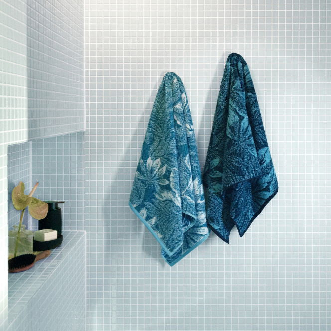Möve Duschtuch Tide Leaves – 67×140 cm, 100% Baumwolle, 520 g/m², Petrol