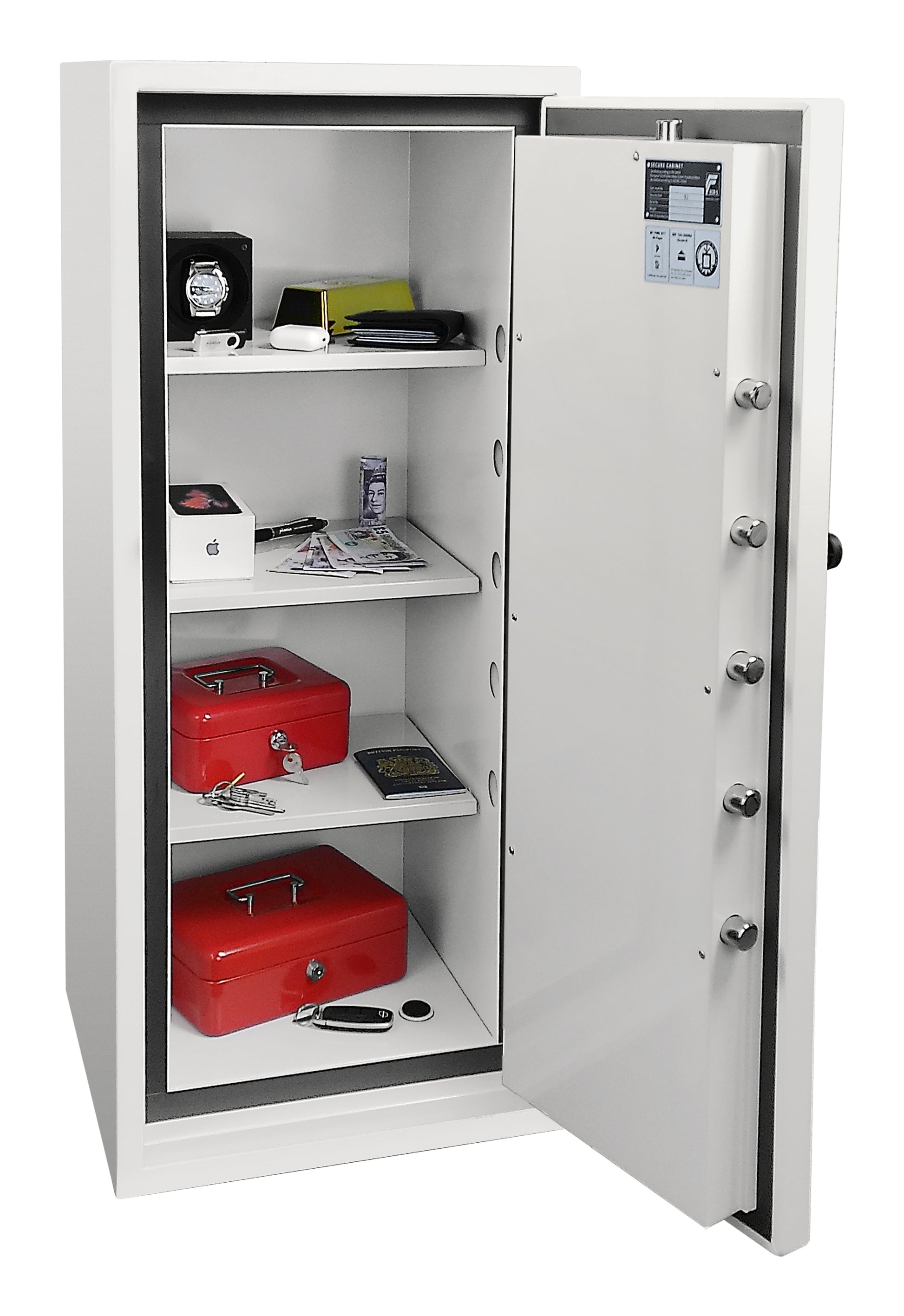 Phoenix Safe Co. Phoenix Tresor Fortress Pro SS1465E – Elektronikschloss – 97 l – 60 Min Feuerschutz – Bodenmontage – Weiss