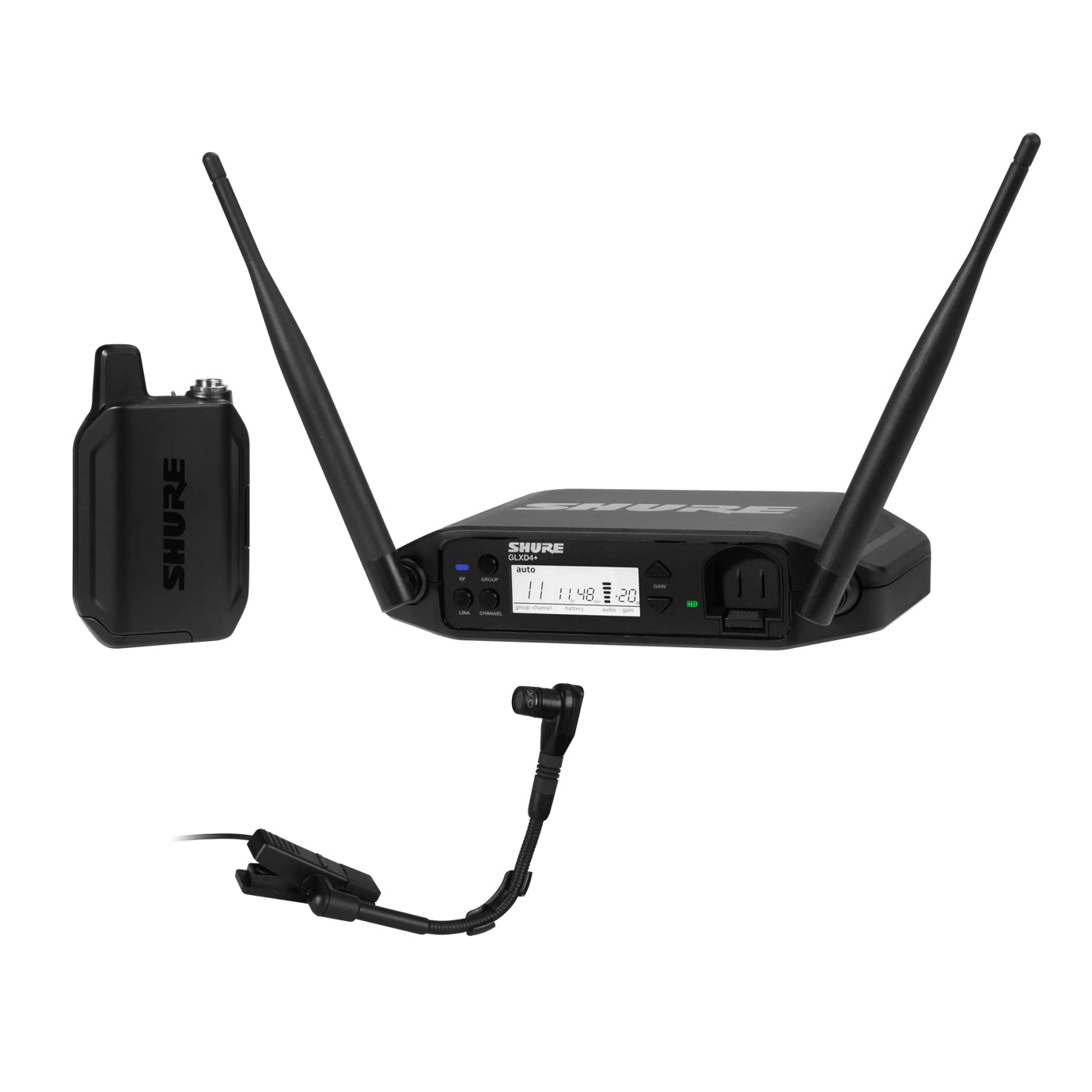 Shure GLXD14+E/B98-Z4 Headsetmikrofon – XLR, Kabellos (UHF), Superniere, 50–20'000 Hz