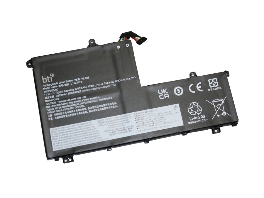 BTI Notebook-Akku – für Lenovo ThinkBook 15 G2 – 43,5 Wh, 11,1 V (3 Zellen) – Schwarz