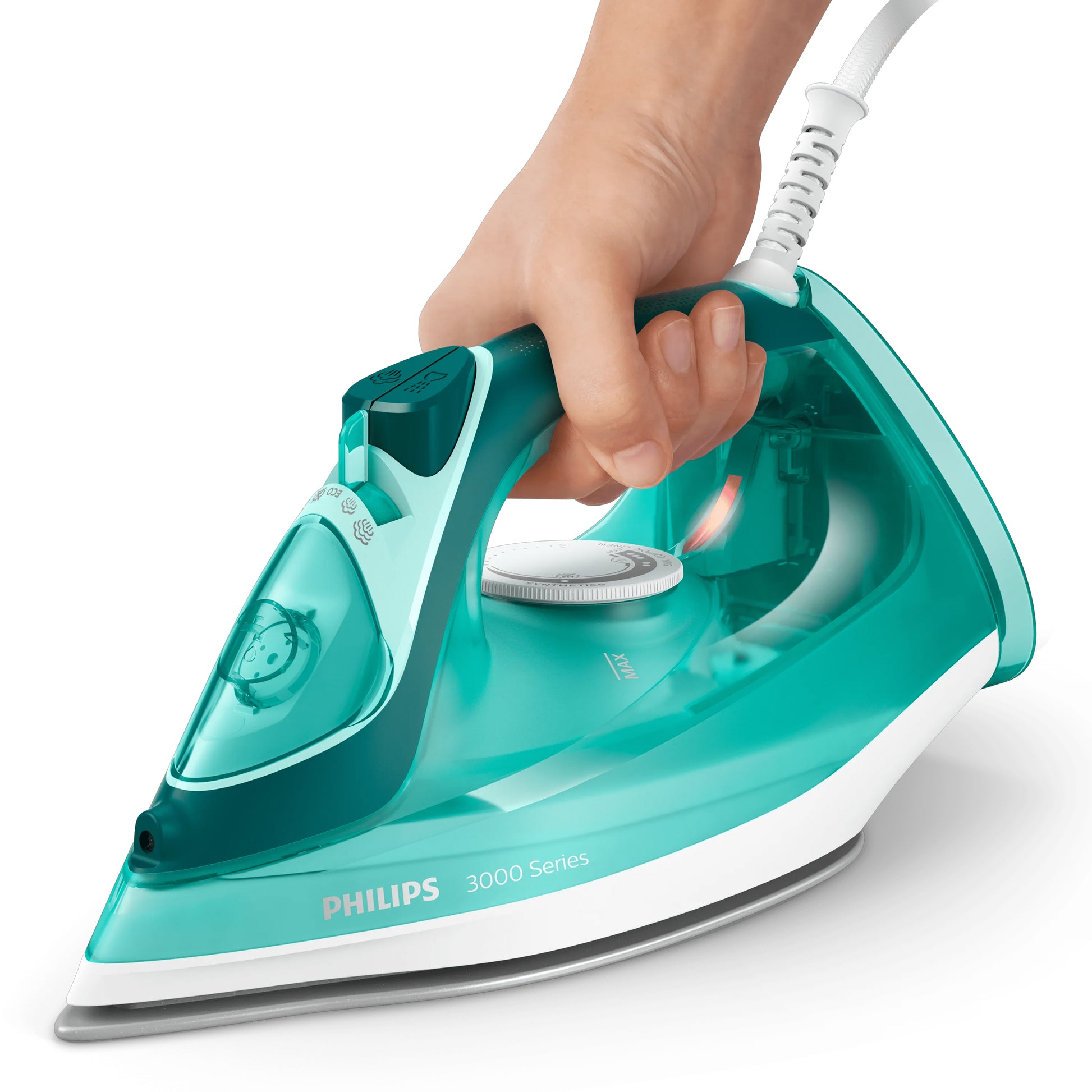 Philips Dampfbügeleisen 3000 Serie DST3030/70 – Keramik-Bügelsohle, 121 × 290 × 143 mm, 2400 W