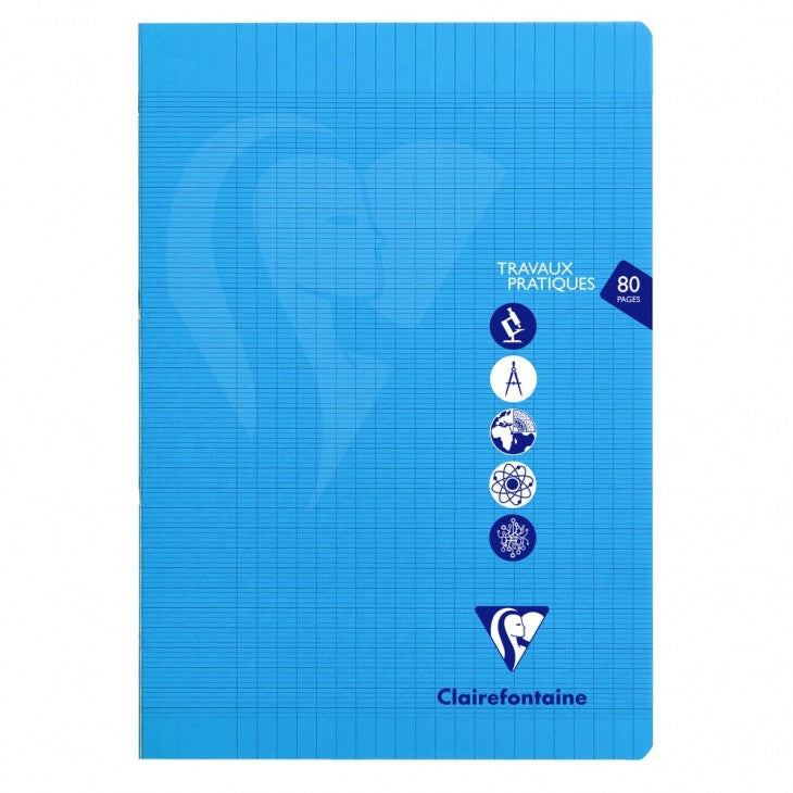 Clairefontaine Schulheft – A4 – 40 Blatt – 90 g/m² – geheftet, Polypropylen-Cover, mehrfarbig, PEFC