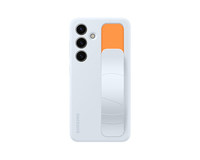 Samsung Backcover – für Samsung Galaxy S24 – hellblau – Silikon – mit Ständer, stossdämpfend