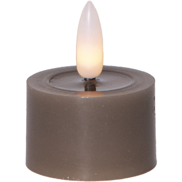 Star Trading LED-Teelicht Flow – CR2032 (2×, inkl.), Timer, IP20 – Braun