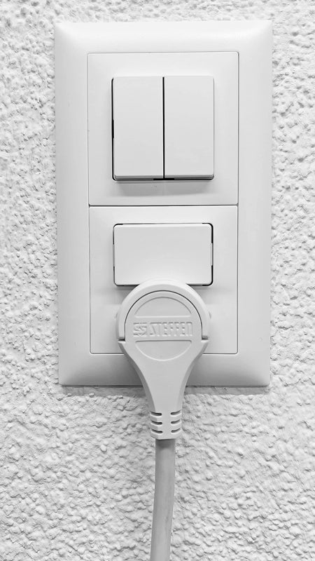 Steffen Verlängerungskabel, T12–T13, 3 m, IP20, 1 mm², Winkelstecker – Weiss
