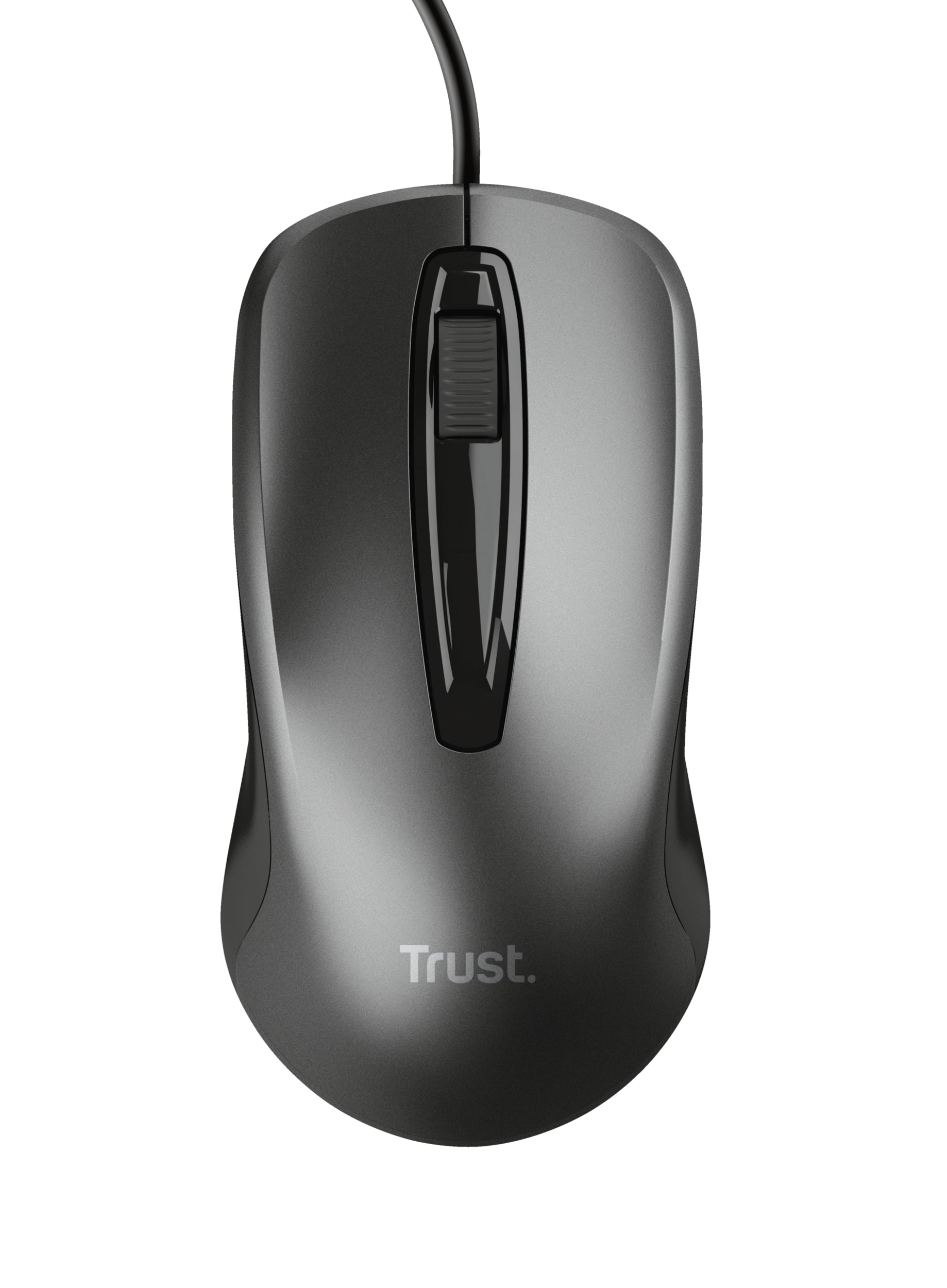 Trust Basic Maus Kabelgebunden (USB-A), 1200 DPI, Beidhändig, Schwarz