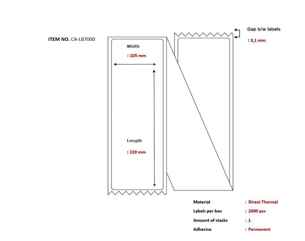 Capture Ship-Label – Endlos-Etiketten 105 × 220 mm – Thermodirekt – 2'000 Stk.