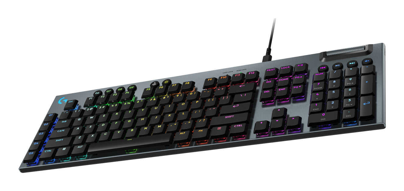 Logitech G G915 X – Gaming-Tastatur – Mechanisch, Kabelgebunden – USB-A – QWERTY (US-INT) – RGB – Schwarz