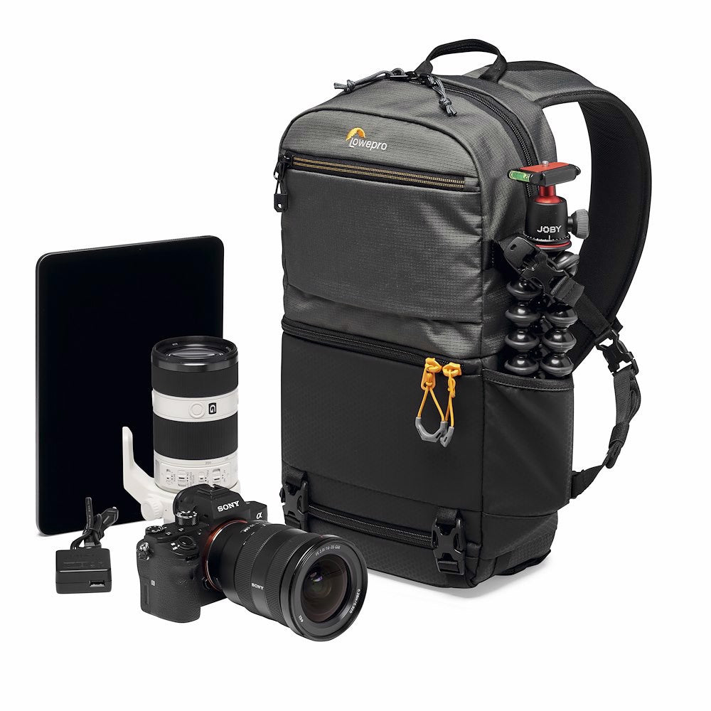 Lowepro Slingshot SL 250 AW III Monosling-Rucksack – 10 l, 3 Objektive, Regenschutz – für Tablet bis 11" – Grau