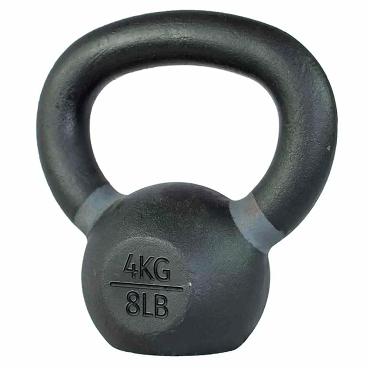 GladiatorFit Kettlebell – 4 kg, Ø 8,5 cm × 16,5 cm, Stahl (pulverbeschichtet), schwarz