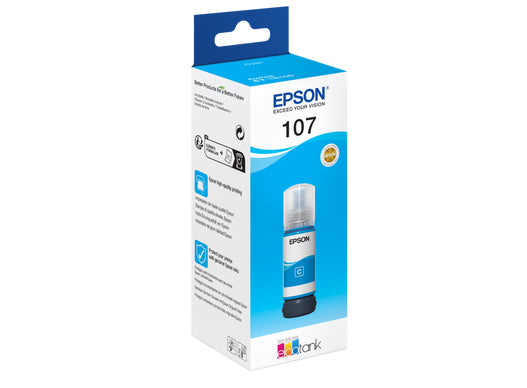 Epson 107 Cyan Tintenpatrone (Original) – 7'200 Seiten – für EcoTank ET-18100