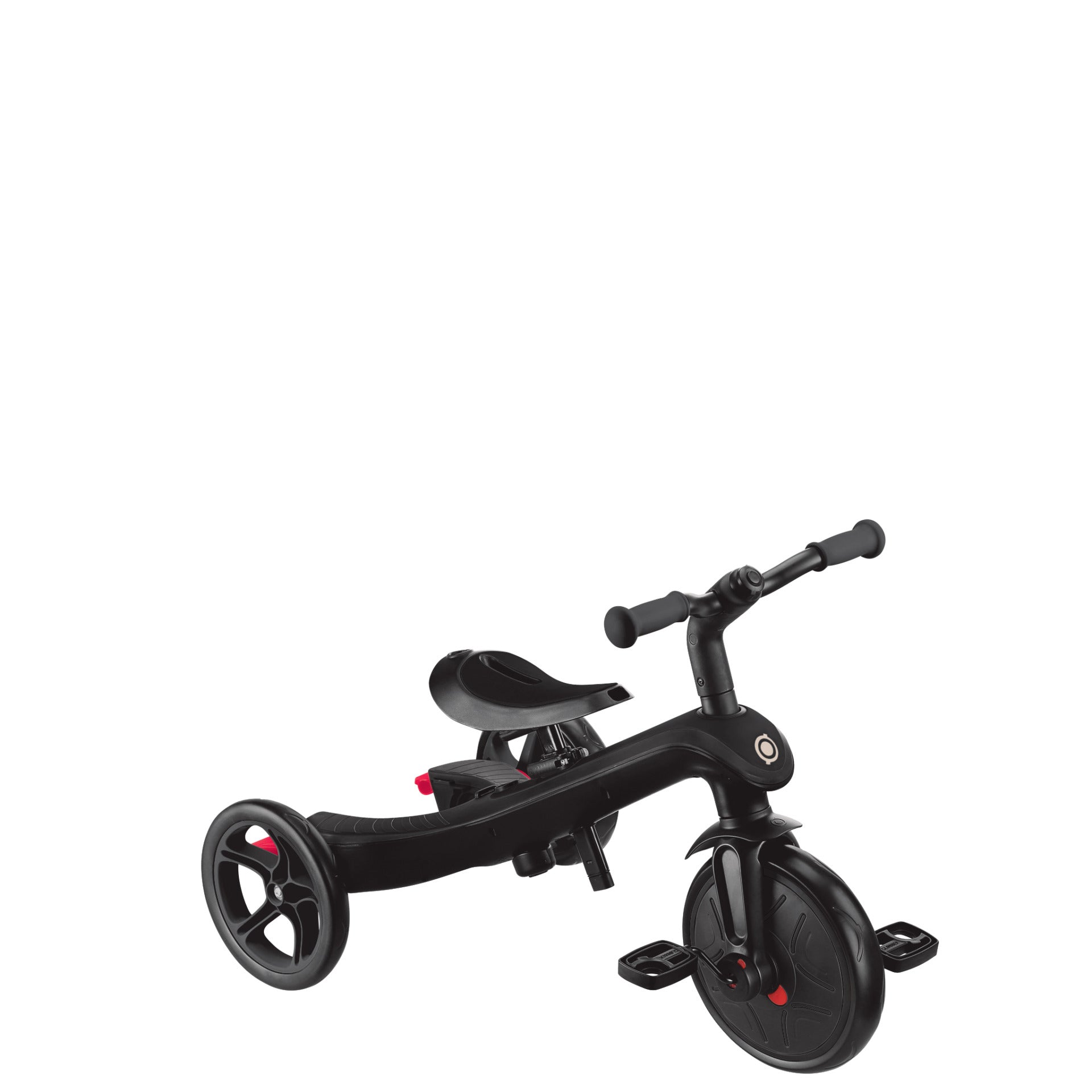 Globber Explorer 4-in-1 Dreirad – verstellbarer Sitz, Schiebestange, bis 20 kg – ab 10 Monaten – schwarz