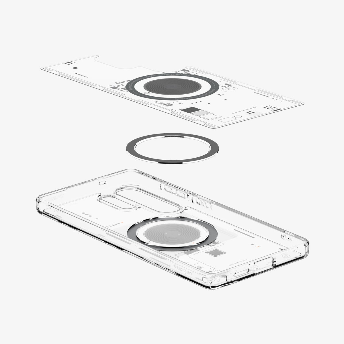Spigen Ultra Hybrid Neo One Backcover – für Samsung Galaxy S25 Ultra, Transparent, bis 1,2 m Sturzsicher