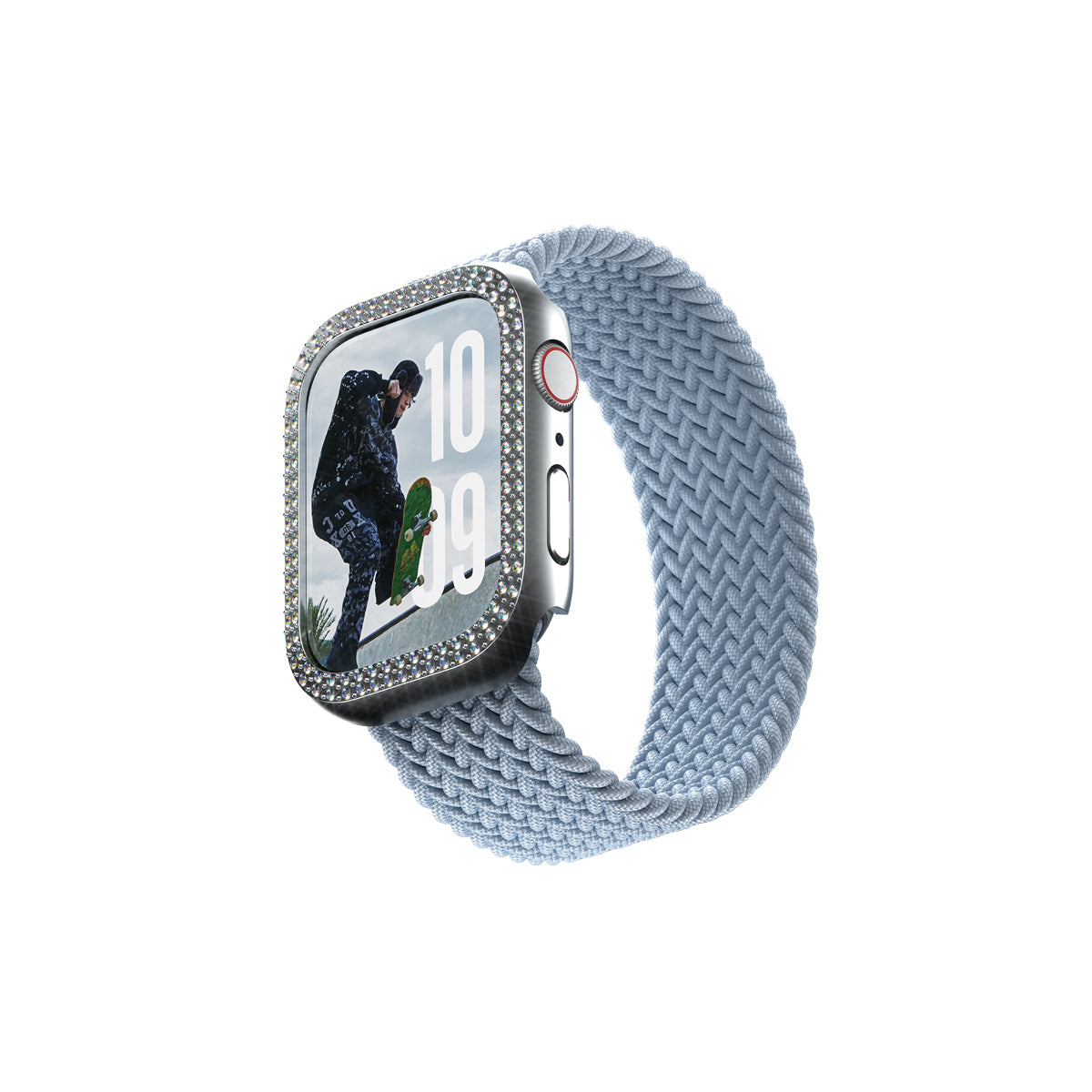 PanzerGlass SAFE. Bling Bumper – Displayschutz – für Apple Watch Series 10 46 mm, Silber, 1 Stück