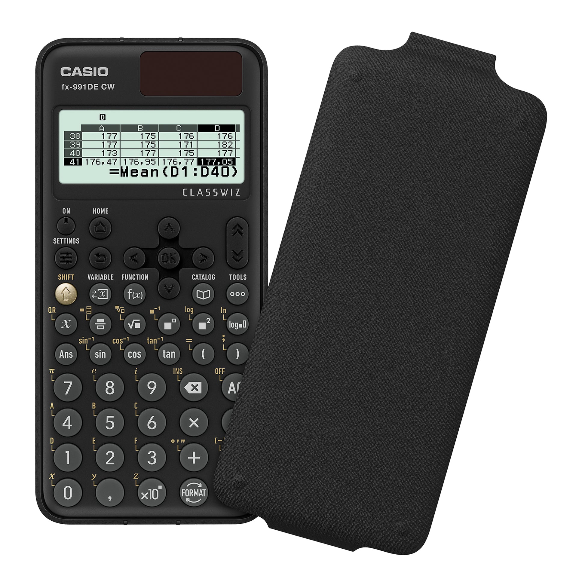Casio Taschenrechner FX-991DE CW ClassWiz – 17-stellig, LCD, Rundung, Solar + Batterie, schwarz, 77×162×11 mm
