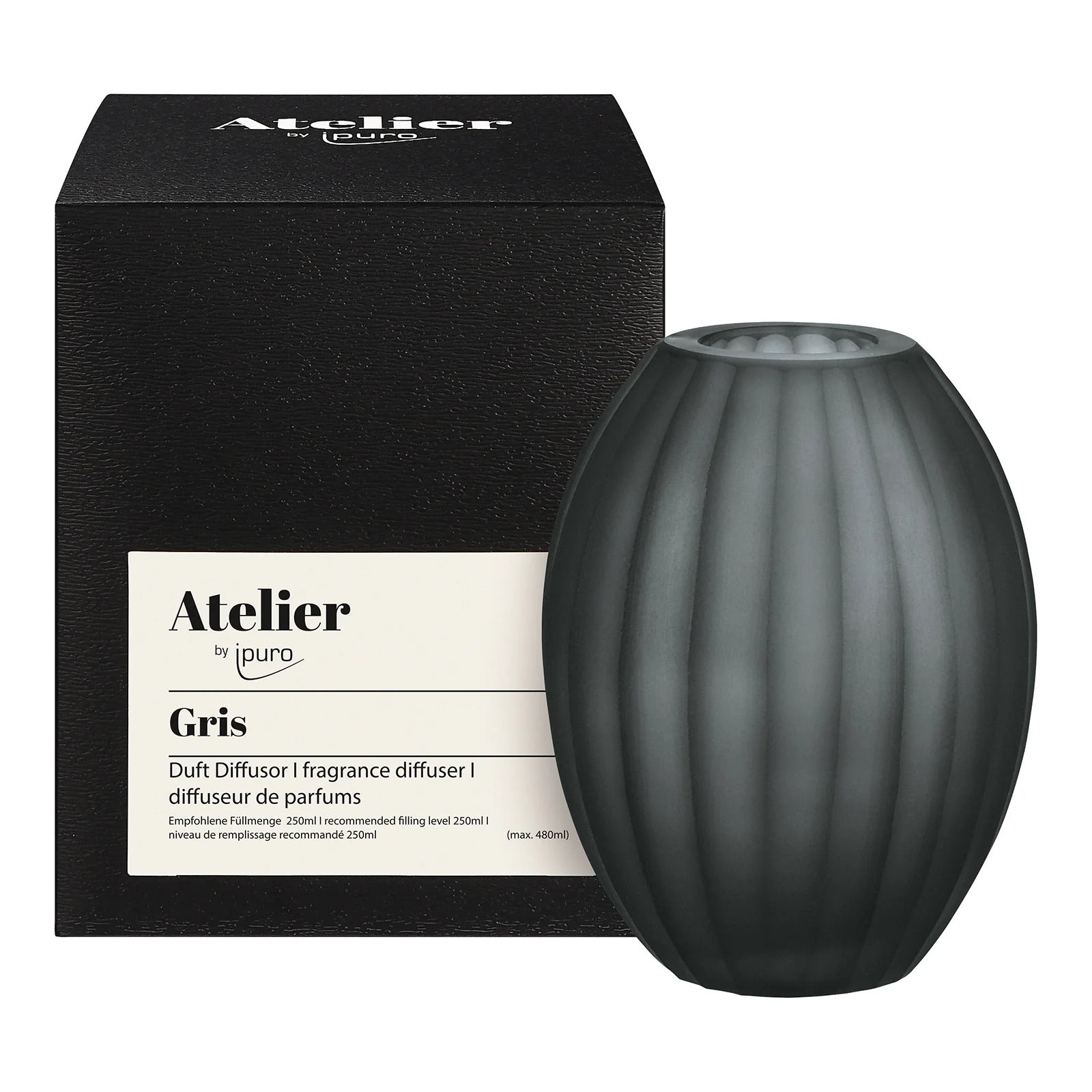 ipuro Duftvase ATELIER grau mittel – 900 ml