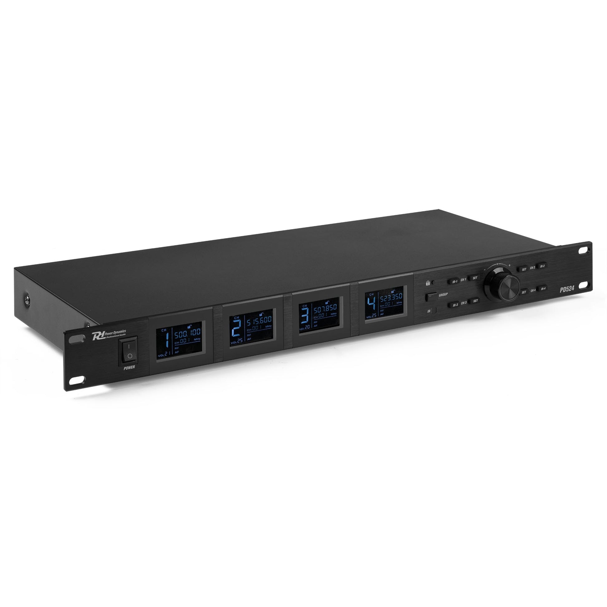 Power Dynamics PD524B Streaming-/Mikrofon-Kit 4er-Set – 6,3 mm Klinke, Kabellos (500–530 MHz), Niere