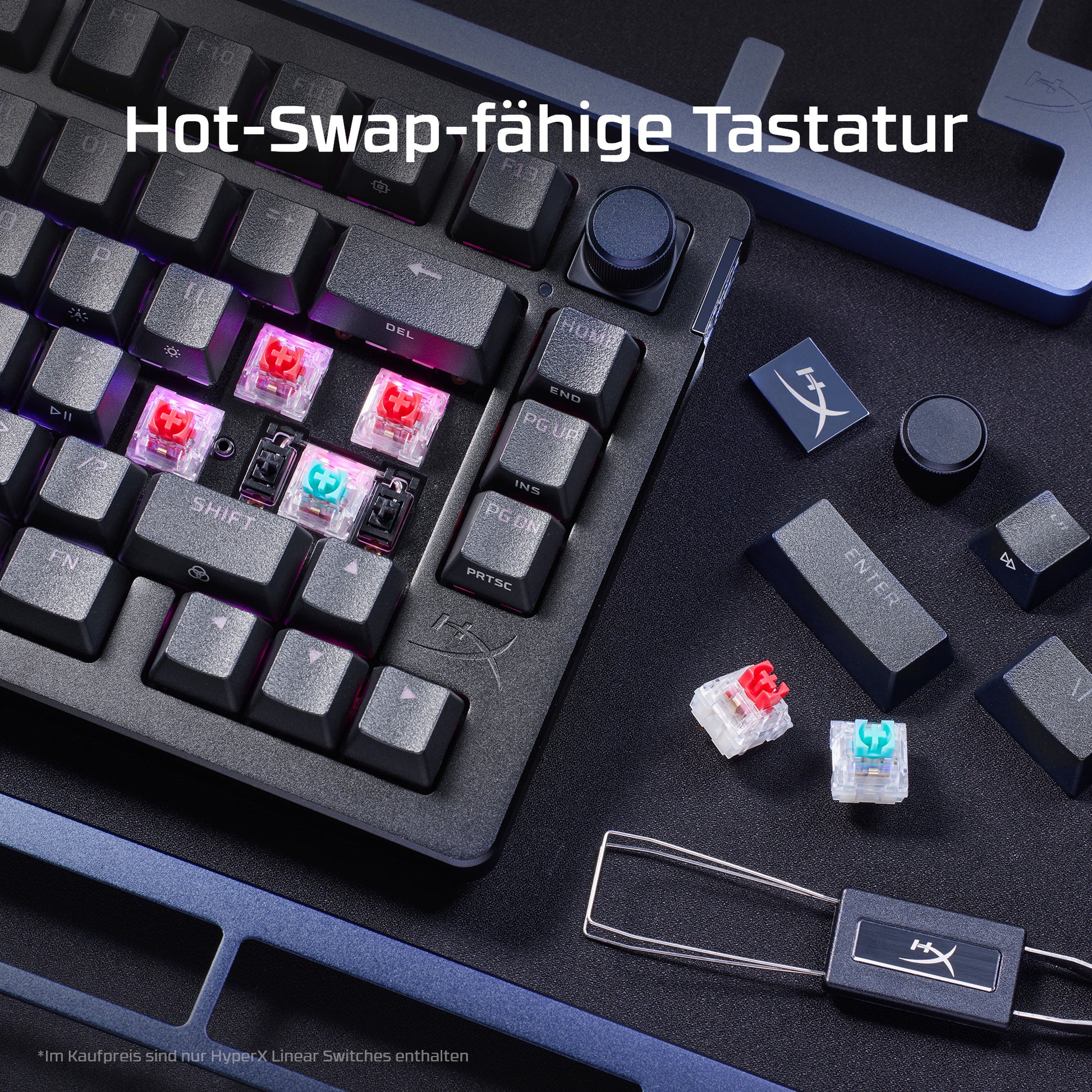 HyperX Alloy Rise – Gaming-Tastatur – mechanisch, USB, RGB – für PC, PlayStation & Xbox