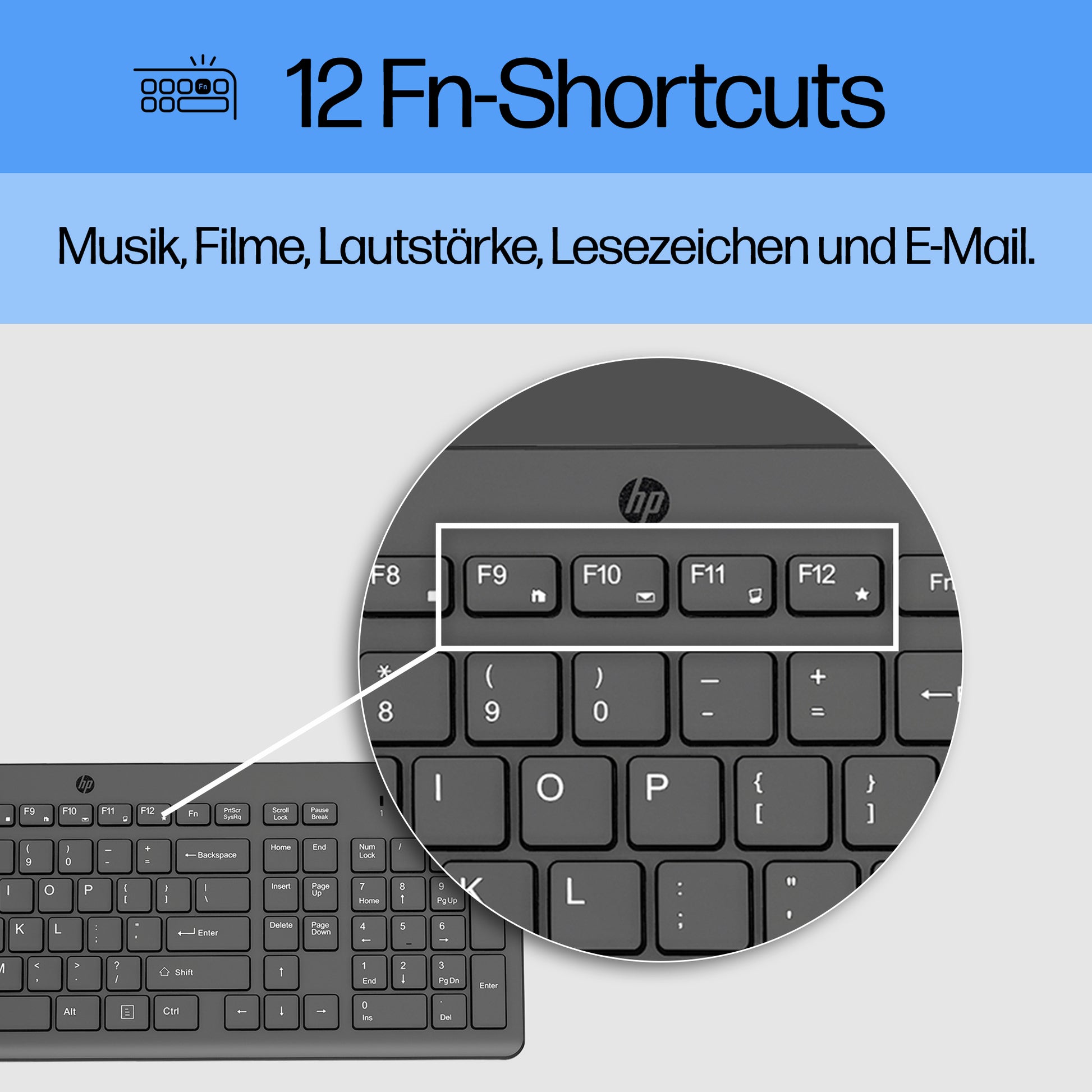HP 150 – Tastatur – kabelgebunden, USB-A – schwarz – für PCs mit USB-A-Anschluss