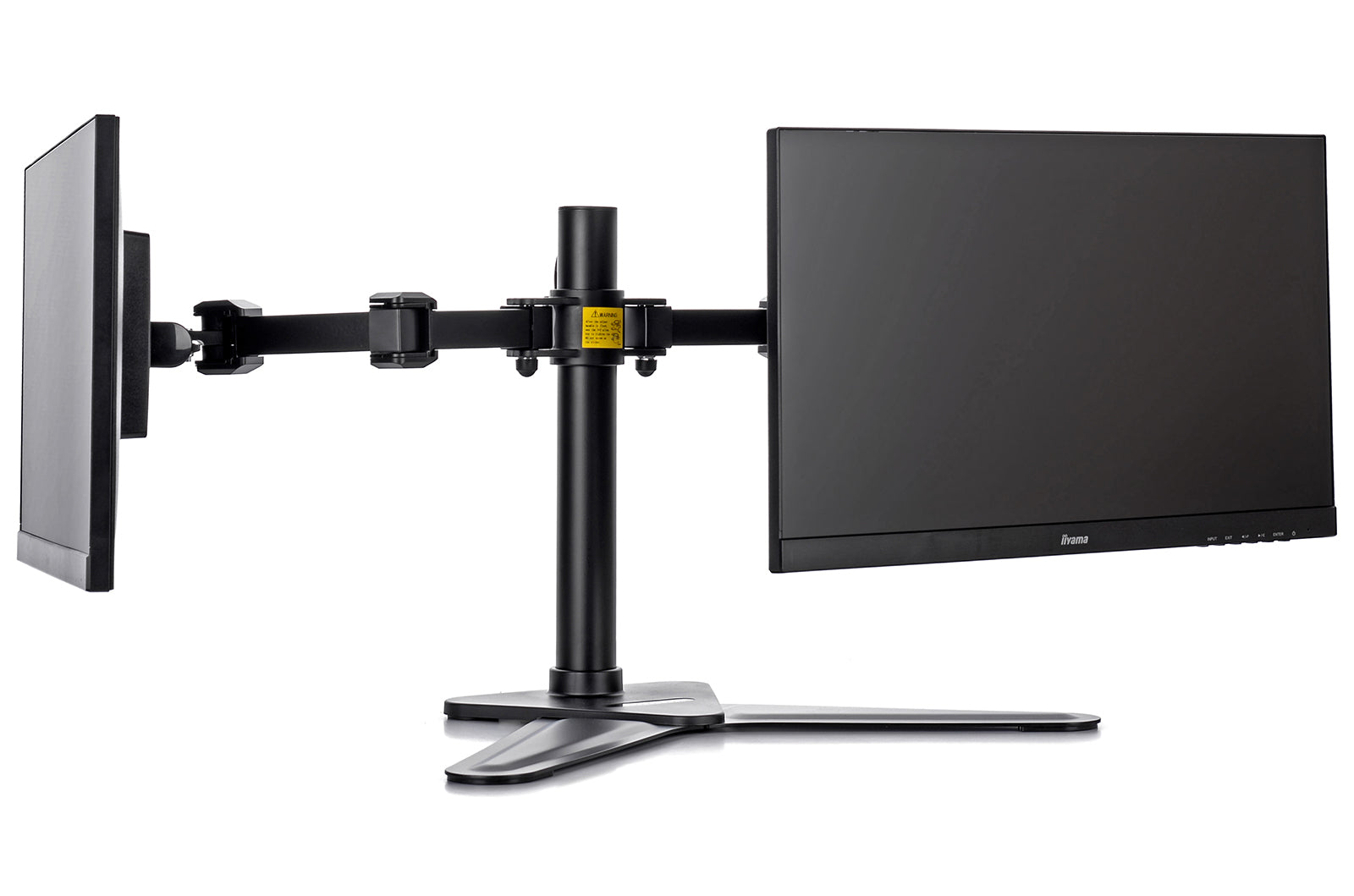 iiyama Monitorarm Tischhalterung – Klemme/Durchführung – 2 Monitore – 10–30" – VESA 75×75/100×100 mm – bis 1