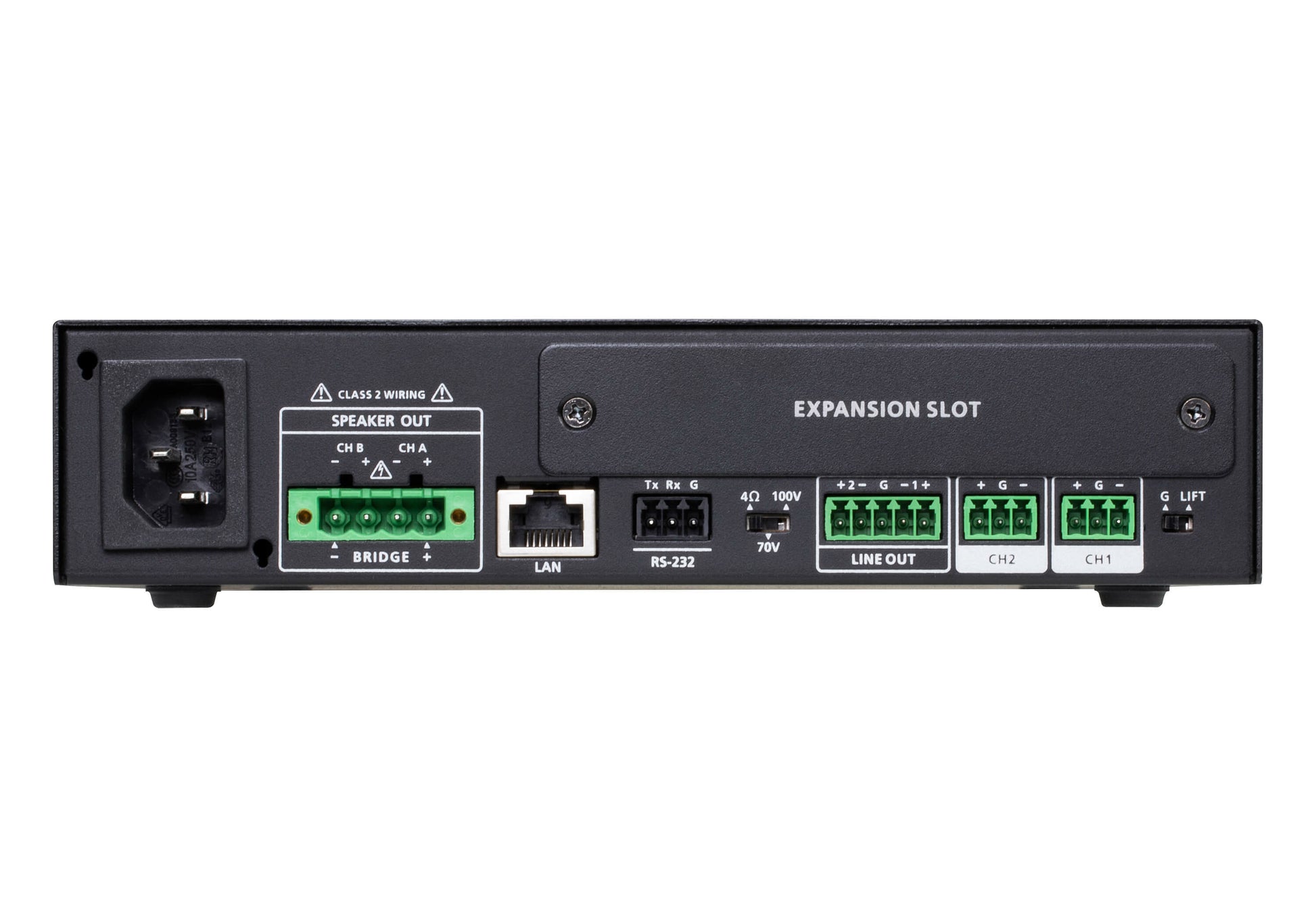 ATEN AP206 – Stereo-Vollverstärker, 2×60 W (8 Ω), Euroblock, RS-232, Schwarz