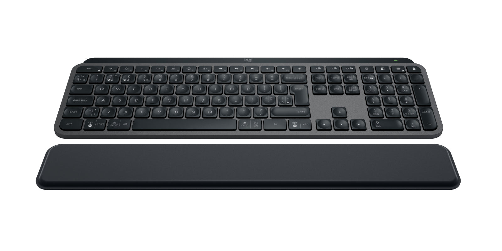Logitech MX Keys S – Tastatur – Scherenmechanik – Bluetooth & 2,4 GHz (Logi Bolt USB‑A) – QWERTY (UK‑INT) – beleuchtet