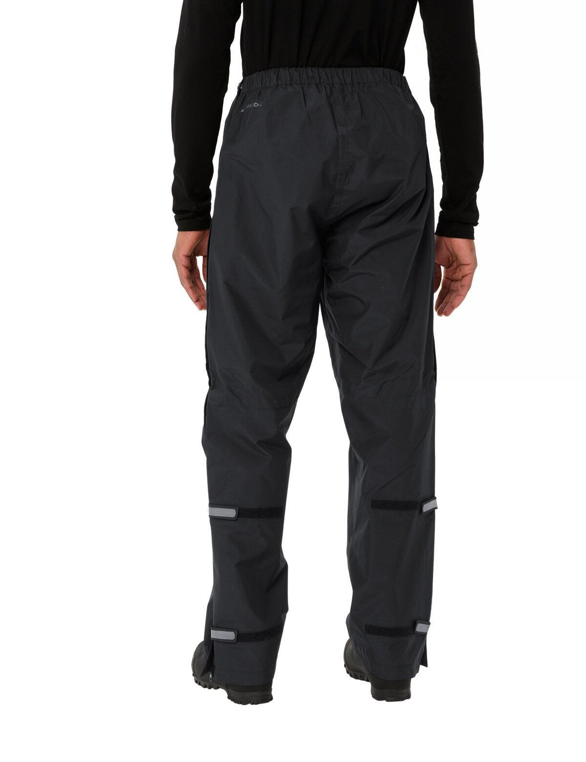VAUDE Velohose – S – Schwarz, Polyester, Wasserfest, Winddicht, Atmungsaktiv, Reflektierend