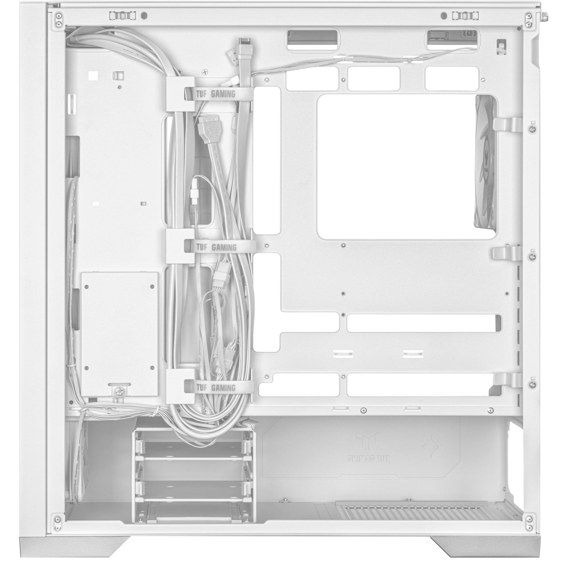 ASUS TUF Gaming GT302 ARGB – PC-Gehäuse – Weiss, EATX/ATX/mATX/Mini-ITX, 3×140 mm Front, Seitenfenster