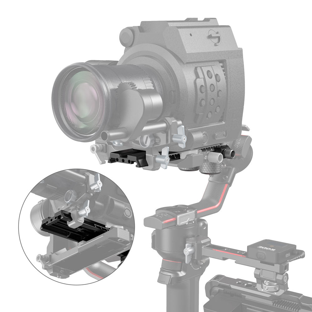 SmallRig Erweiterungsplatte 3031B – 168 × 49,5 × 12 mm, Aluminiumlegierung – für RS 2, Ronin-S, RS 3 und andere