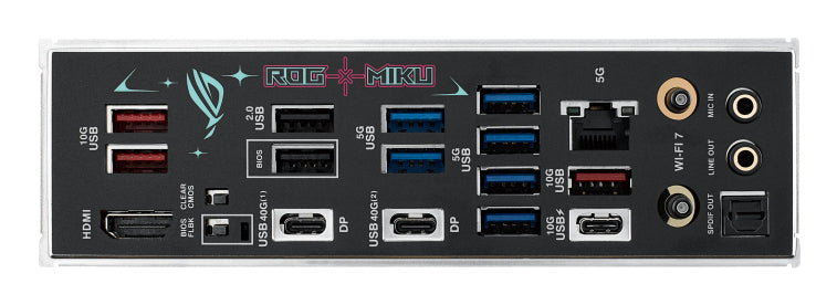 ASUS ROG STRIX X870E-H GAM WF7 MIKU – Mainboard – AM5, AMD X870E, ATX, DDR5, für Ryzen 7000/8000/9000