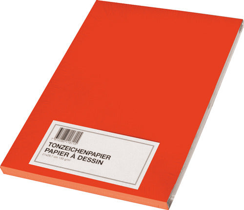 Papyrus Tonzeichenpapier, Kunstpapier, 42 × 29,7 cm, Rot, 100 Blatt