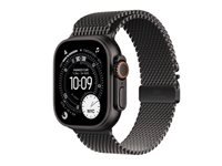 Apple Watch Ultra 3 49 mm GPS + Cellular – Titan Schwarz, Milanese Loop, L, 100 m, für iPhone