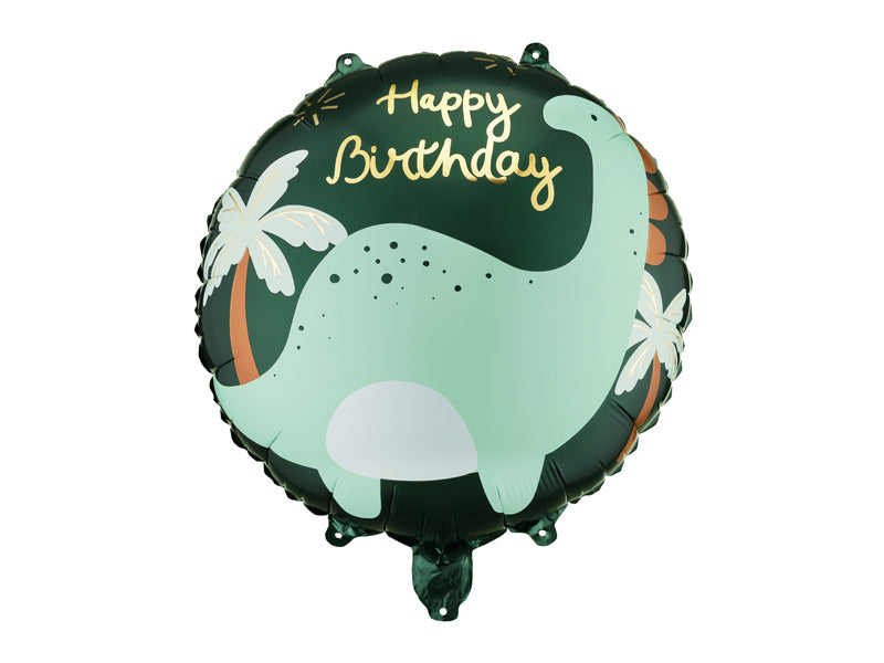 PartyDeco Folienballon Dinosaurier – Mehrfarbig – 45 × 45 cm – 1 Stk