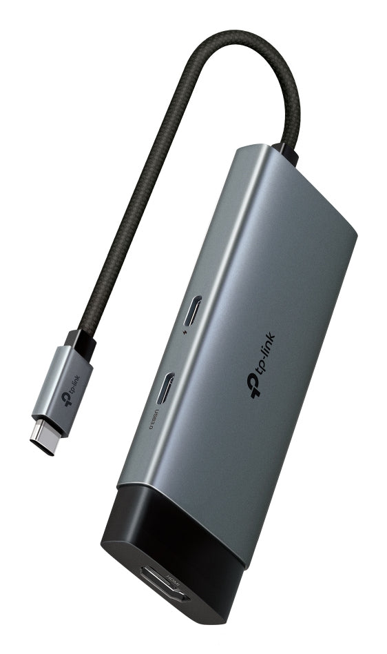 TP-Link UH5020C Multiport-Adapter – USB-C, 1× HDMI, 2× USB-A, 2× USB-C, 100 W PD, für Windows/Mac/ChromeOS