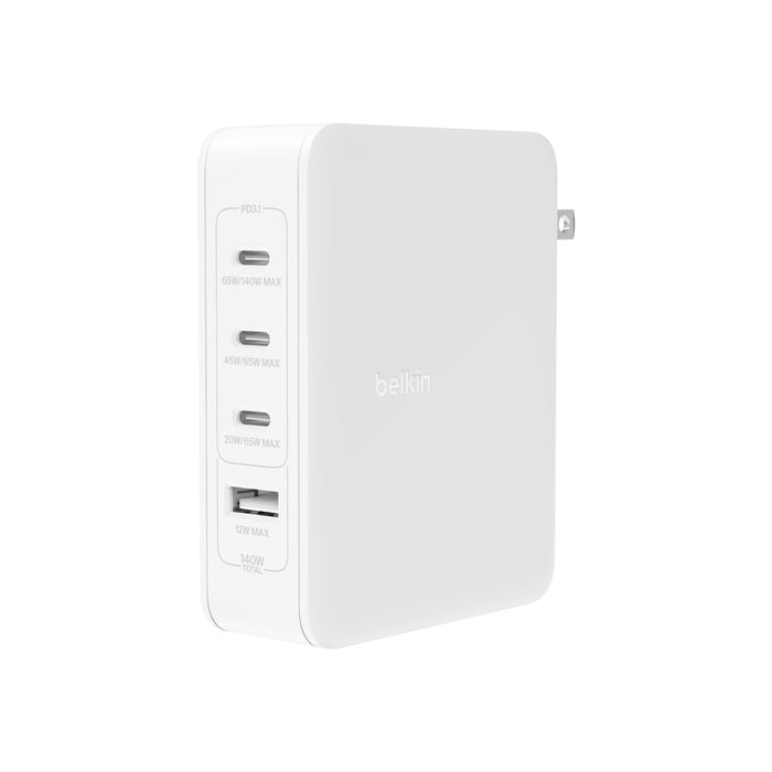 Belkin Ladegerät (UK/EU/US) – 140 W, 4× USB, GaN