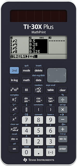 Texas Instruments Wissenschaftlicher Taschenrechner TI-30X Plus – Solar/Batterie – Schwarz