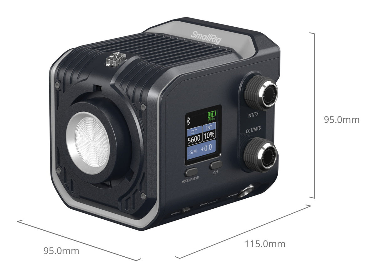 SmallRig RC 100C – 100 W COB Dauerlicht, 2500–10000 K, 11000 Lux – Schwarz
