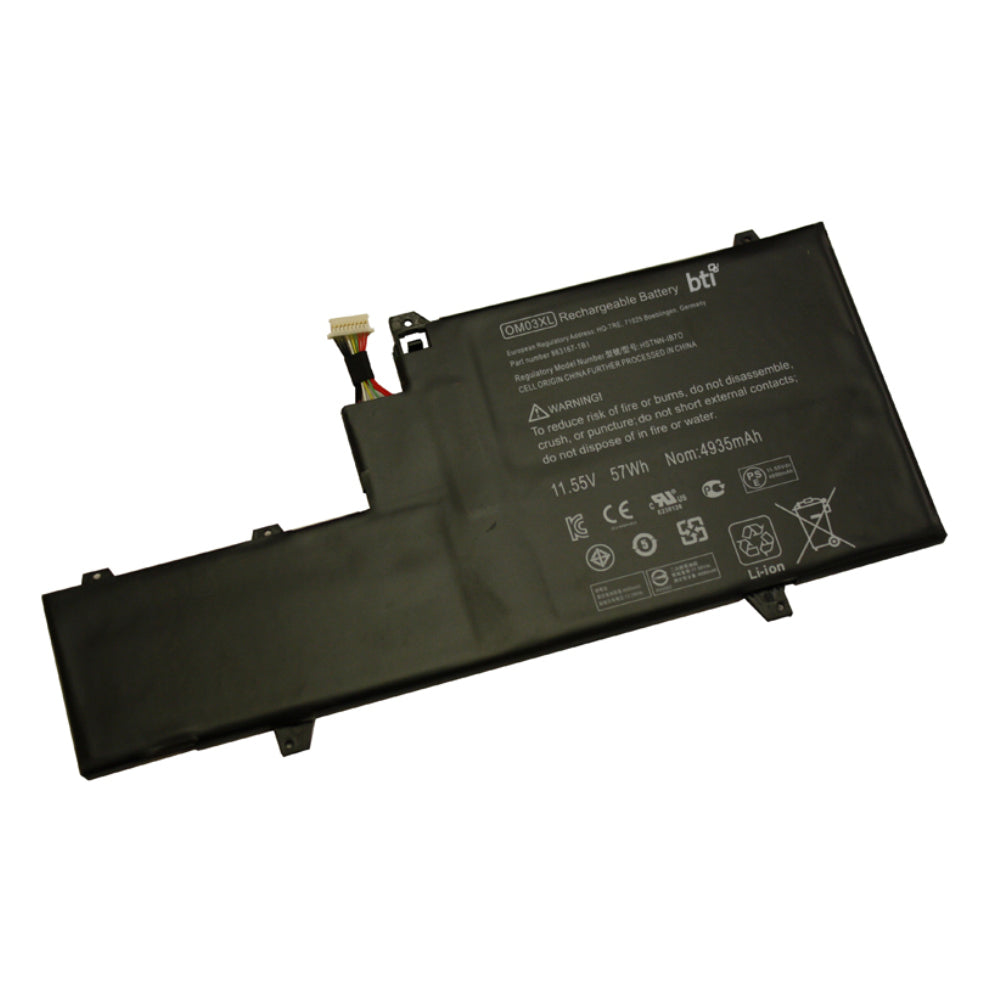 BTI Notebook-Akku – für HP EliteBook x360 1030 G2 – 57 Wh, 11,5 V (3 Zellen) – Schwarz