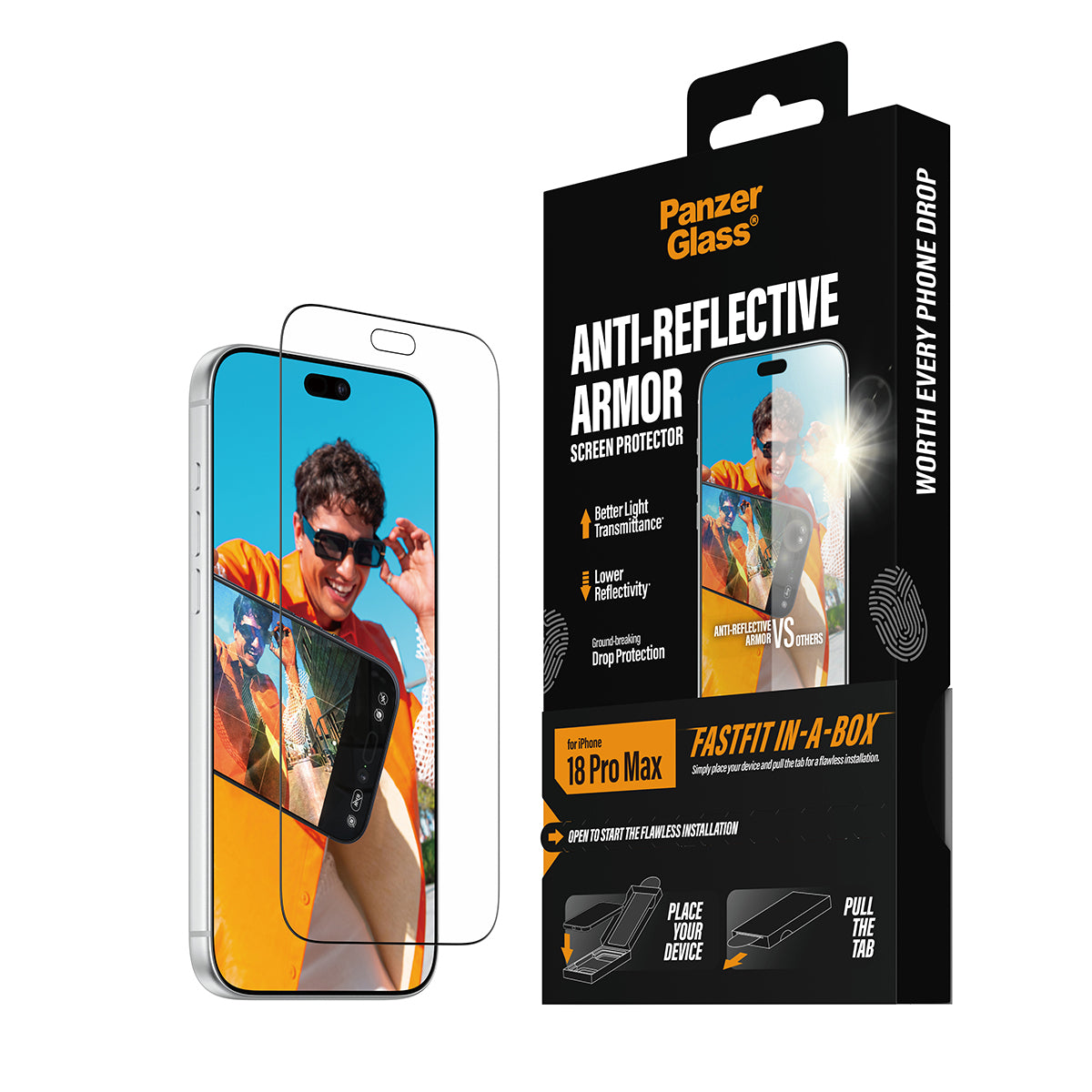 PanzerGlass Displayschutz (Folie), Ultra-Wide Fit – für iPhone 18 Pro Max