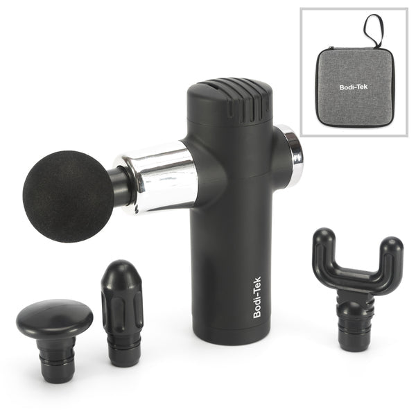 Bodi-Tek Massagepistole – schwarz, akkubetrieben, Vibrationsmassage, für Nacken