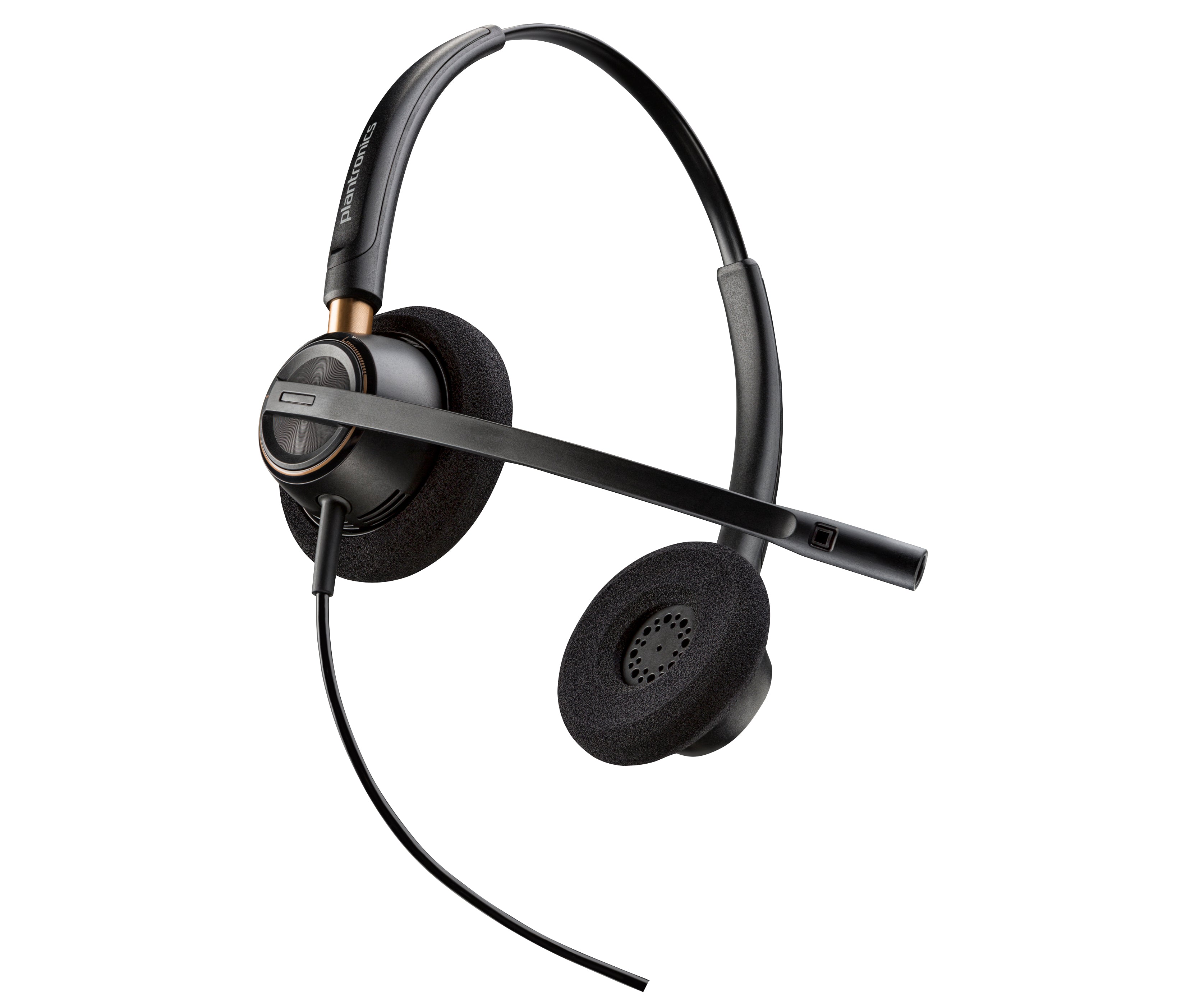Poly EncorePro 525 Office-Headset – On-Ear, Stereo, Kabel (USB-A), MS Teams zertifiziert, Schwarz