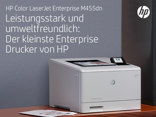 HP Color LaserJet Enterprise M455dn – A4, Farbe, Duplex, 27 S./Min., 600 × 600 dpi, WLAN/LAN/USB