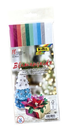Folia Geschenkpapier-Bogen 10 Blätter – 50 cm × 0,7 m, 20 g/m²