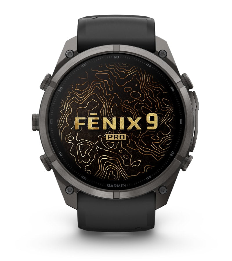Garmin Fenix 9 Pro 47 mm GPS + Cellular – Titan Schwarz, Silikon Schwarz, 100 m