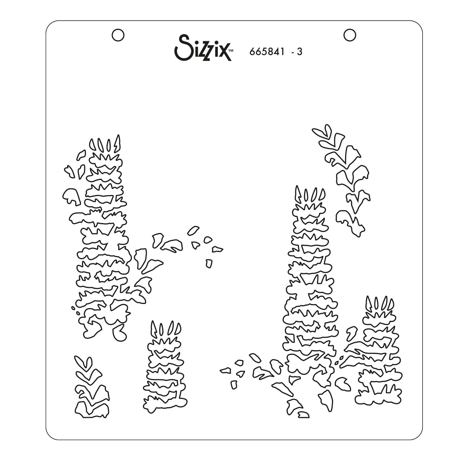 Sizzix Schablone – Wildblumen – 150 × 150 mm
