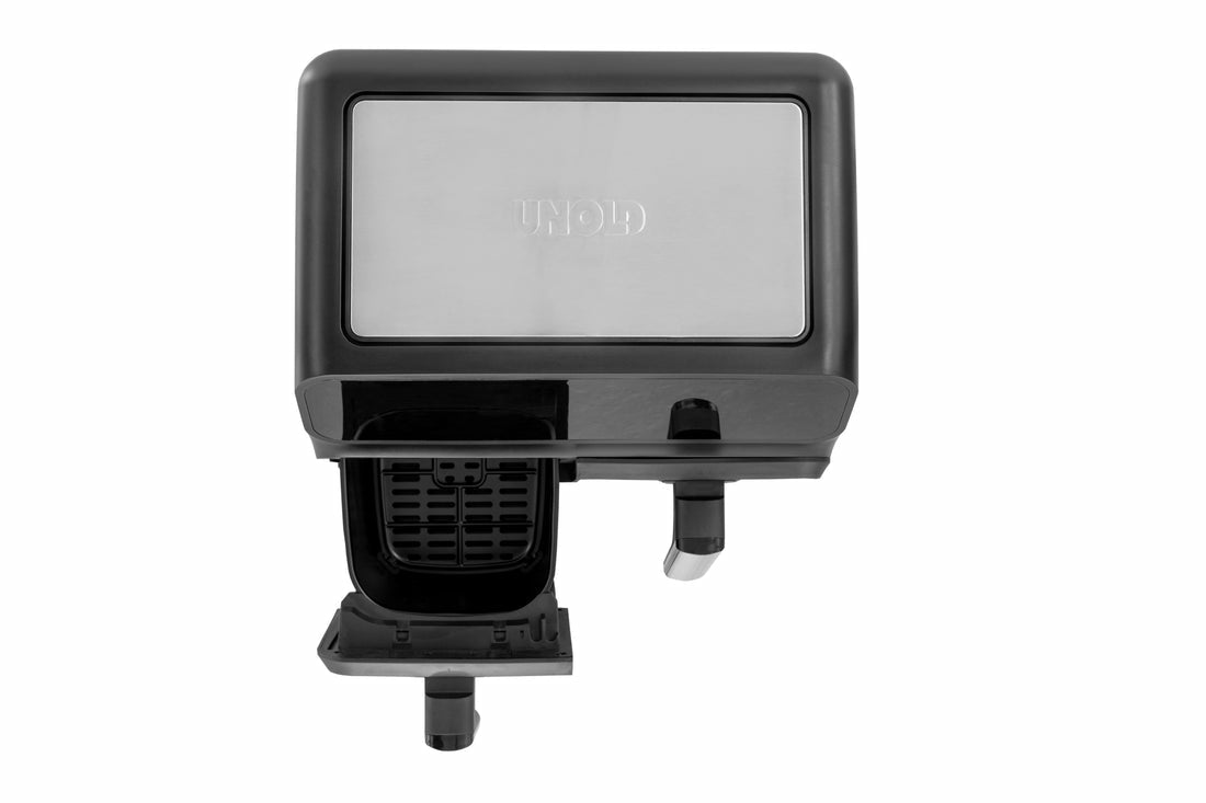 Unold Heissluftfritteuse TWIN ZONE 58685 – 8 l, Doppelkammer, 1700 W – Schwarz/Grau