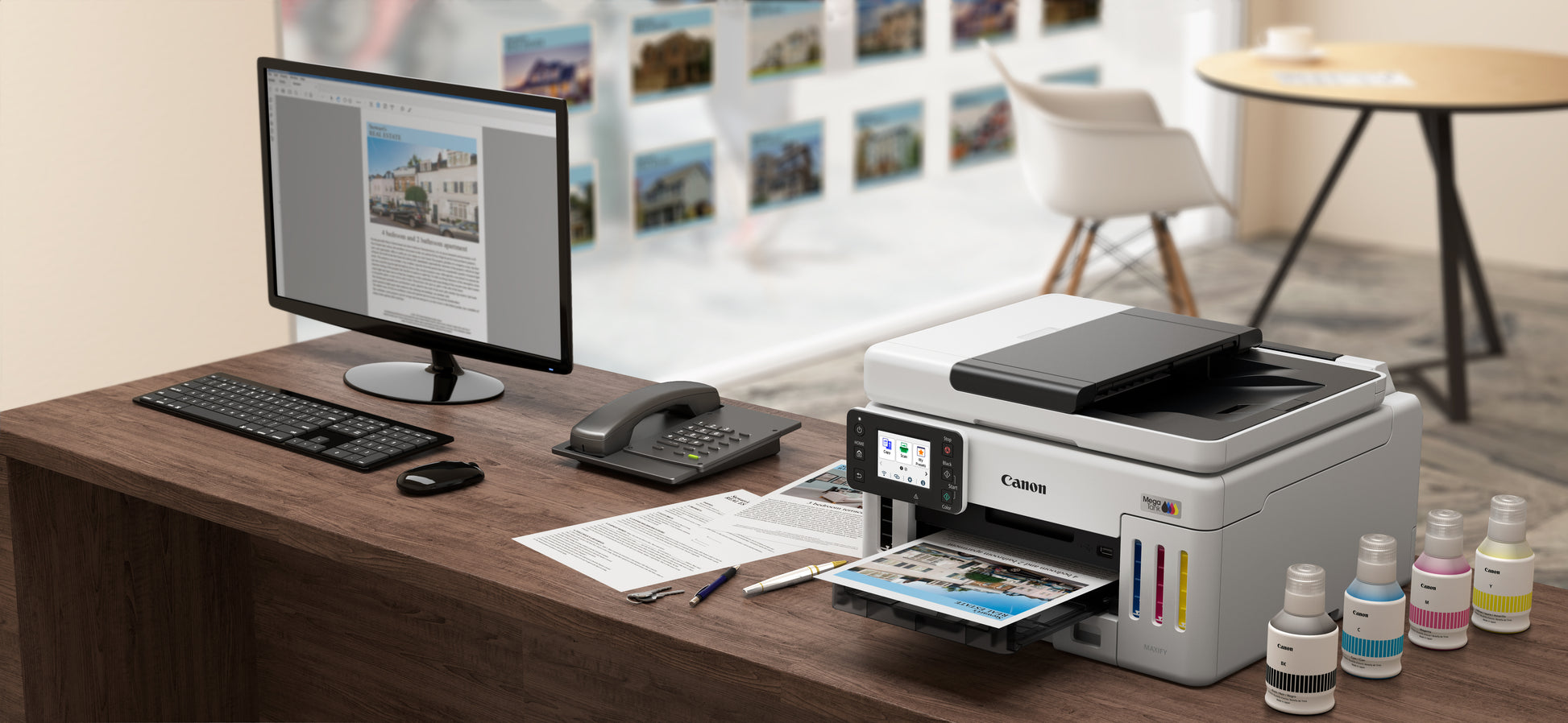 Canon MAXIFY GX6150 (6882C006) – Farbtintenstrahl-Multifunktionsdrucker, A4, 3-in-1, Duplex, ADF, WLAN/LAN