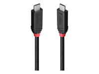 Lindy USB-C auf USB-C Kabel – USB4 40 Gbit/s – 1 m – PD 240 W – Goldstecker – Schwarz