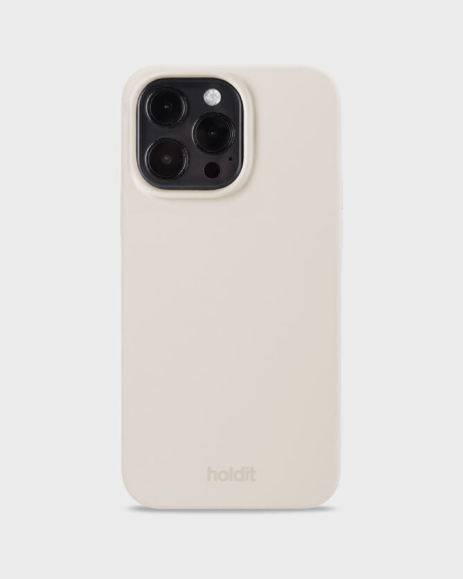 Holdit Silikon Rückcover – für Apple iPhone 15 Pro Max, Silikon, Hellbeige