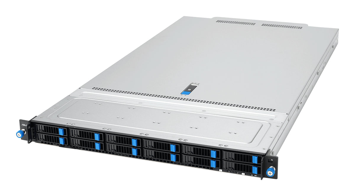 ASUS RS700-E12-RS12U/2KW/12N – Server Barebone – 1U, 2×CPU, 32 DIMM, 12×2,5" + 2×M.2, 2000 W